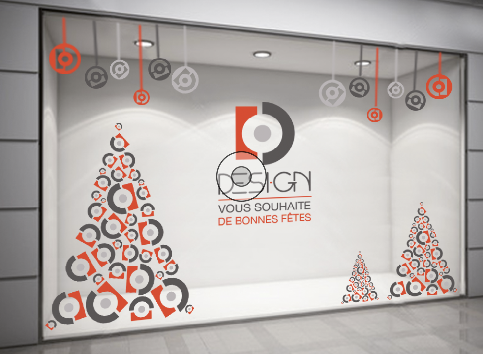 fêtes de fin d'année, sticker pour vitre sans trace ni colle cette année, pour les fêtes : surprenez vos clients !