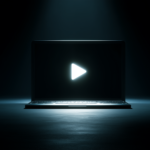 Illustration représentant une vidéo interactive avec des éléments cliquables, boutons d'actions et zones d'engagement, symbolisant l'expérience utilisateur immersive du contenu vidéo interactif.