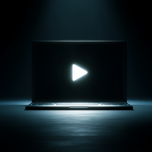Illustration représentant une vidéo interactive avec des éléments cliquables, boutons d'actions et zones d'engagement, symbolisant l'expérience utilisateur immersive du contenu vidéo interactif.