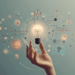 Illustration représentant les bénéfices d’une formation en intelligence artificielle générative pour les entrepreneurs — innovation, automatisation, gain de temps et création de contenu assistée par IA.